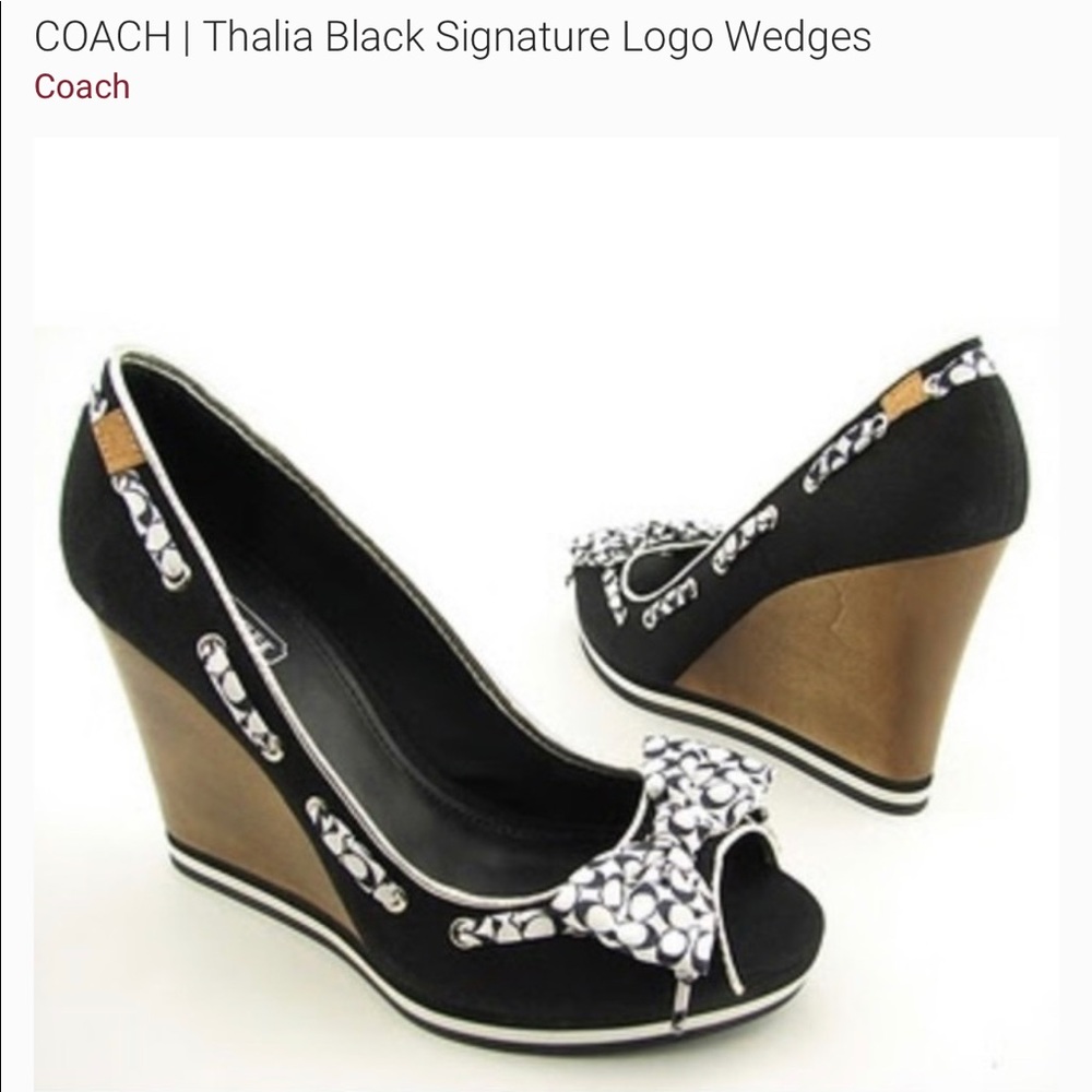 ISO! these Coach Wedges Size 5
